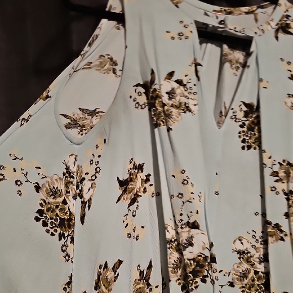 GUC Small Free People Light Blue Floral Dress - Picture 5 of 8